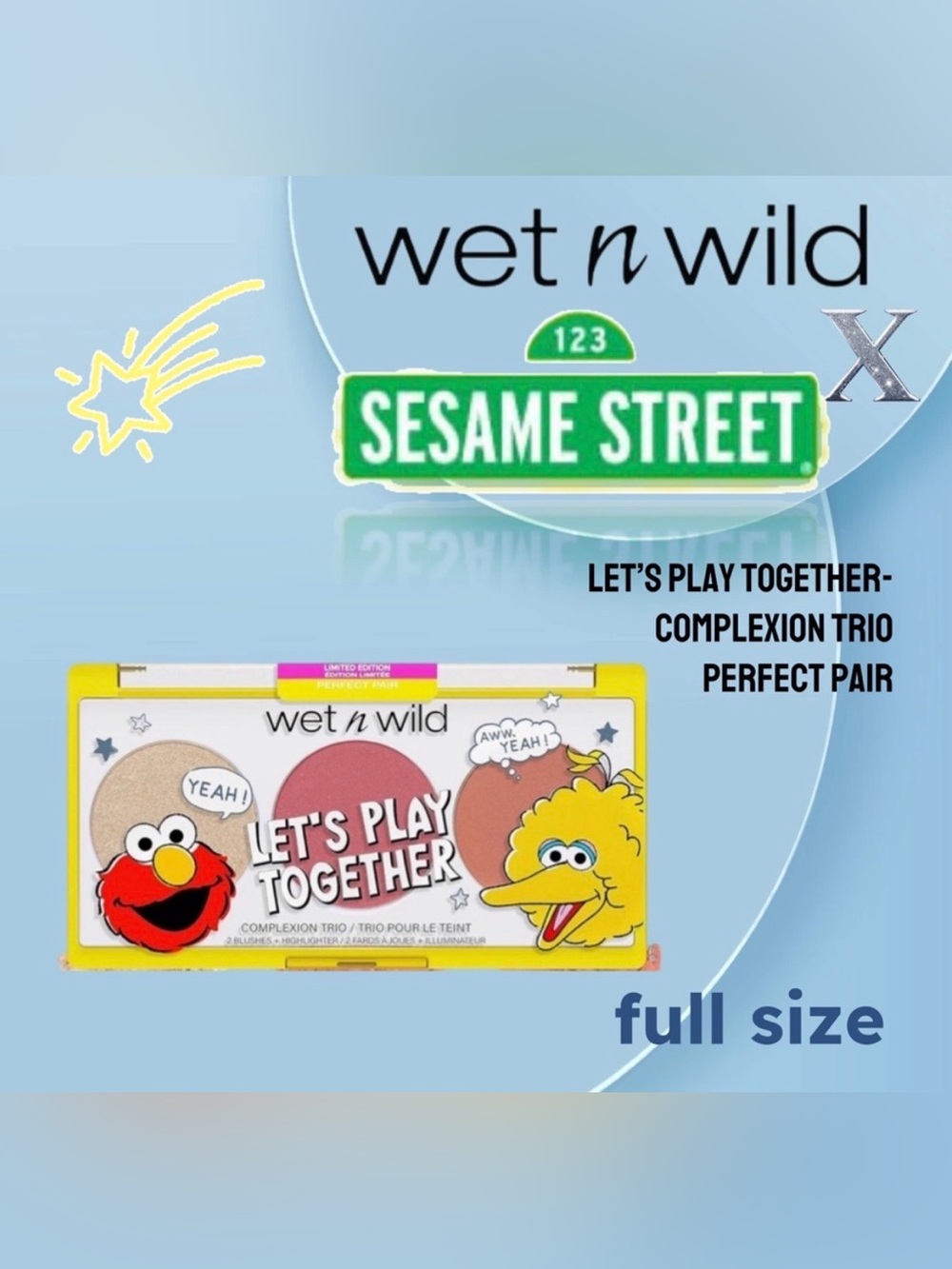 🇺🇸🆕📦NIB WET N WILD x SESAME STREET | Radiant Let’s Play Togethe Perfect Pair